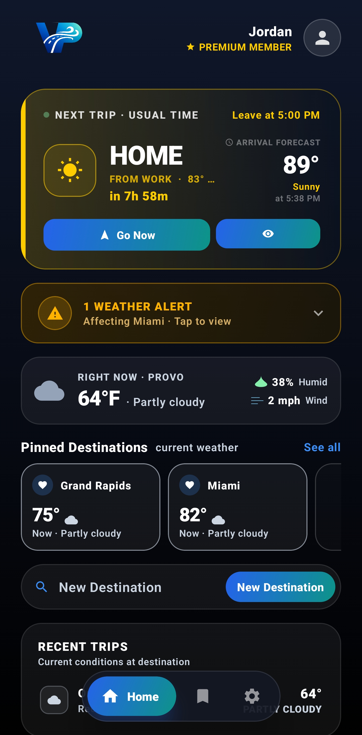 VentoPath home screen